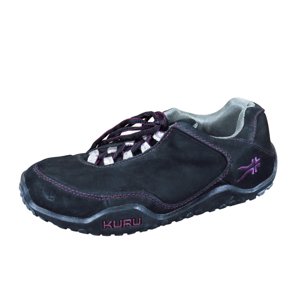 Kuru Chicane Women Hiking Shoe Size 8 Outdoor Trail Walking Black Purple Suede